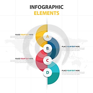 Business Infographic timeline process template, Colorful Banner text box desgin for presentation, presentation for workflow