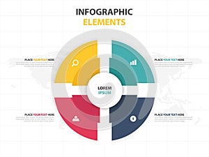 Business Infographic timeline process template, Colorful Banner text box desgin for presentation, presentation for workflow