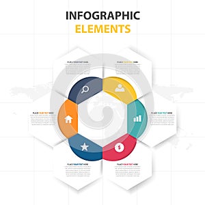 Business Infographic timeline process template, Colorful Banner text box desgin for presentation, presentation for workflow