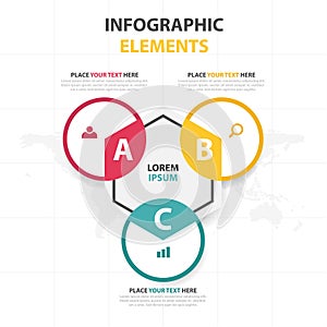 Business Infographic timeline process template, Colorful Banner text box desgin for presentation, presentation for workflow