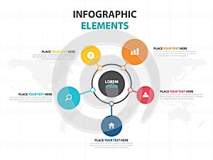 Business Infographic timeline process template, Colorful Banner text box desgin for presentation, presentation for workflow