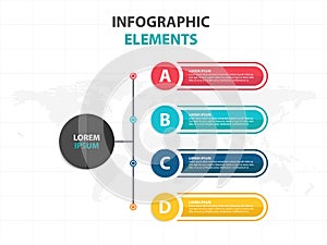 Business Infographic timeline process template, Colorful Banner text box desgin for presentation, presentation for workflow