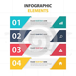 Business Infographic timeline process template, Colorful Banner