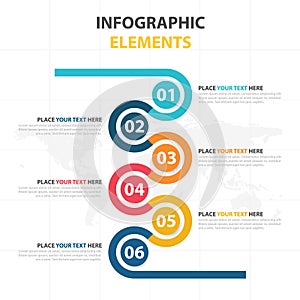 Business Infographic timeline process template, Colorful Banner text box design for presentation, presentation for workflow