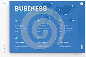 Business infographic Vector with 5-6 steps. Used for business presentation
