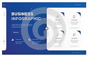 Business infographic Vector with 6 steps. Used for business presentation, information, education