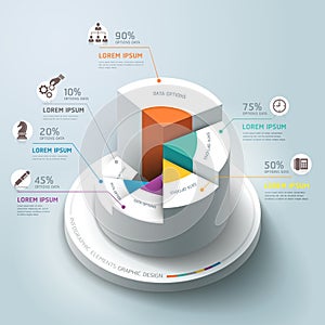 Obchod infografiky kruh 
