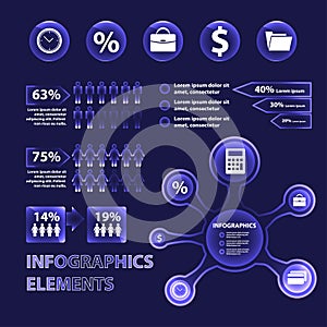 Business Infographics circle origami style. can be used for workflow layout, banner, diagram, number options, step up options web