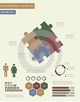 Business Infographics circle style