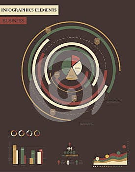 Business Infographics circle style