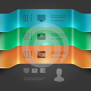 Business Infographics Design Template. Vector Elements. 3D Banners Chart Illustration. EPS10