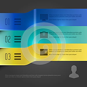 Business Infographics Design Template. Vector Elements. 3D Banners Chart Illustration. EPS10