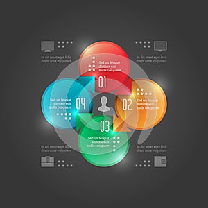 Business Infographics Design Template. Vector Elements. Circle Chart Diagram Illustration. EPS10