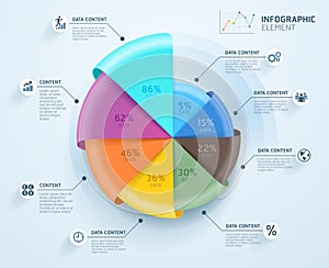 Business infographics design template. Vector illustration. Can be used for workflow layout, diagram, number options, start-up