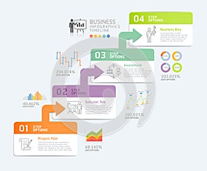 Business Infographics design template. Vector illustration. Can be used for workflow layout, diagram, web design