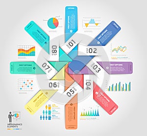 Business infographics elements template.