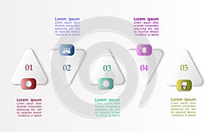 Business Infographics Modern Theme Template with Text Placeholders and EPS photo