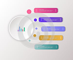 Business Infographics Modern Theme Template with Text Placeholders and EPS photo