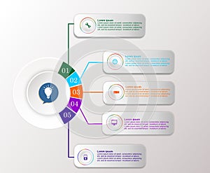 Business Infographics Modern Theme Template with Text Placeholders and EPS photo