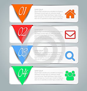 Business infographics tabs