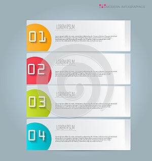 Business infographics tabs template