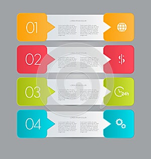 Business infographics tabs template