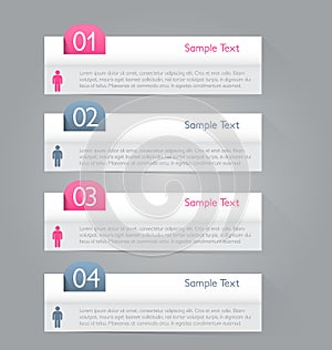 Business infographics tabs template for presentation, education, web design, banner, brochure, flyer.