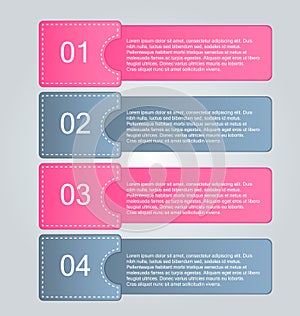 Business infographics tabs template for presentation, education, web design, banner, brochure, flyer.