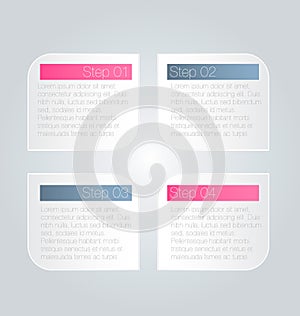 Business infographics tabs template for presentation, education, web design, banner, brochure, flyer.