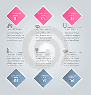 Business infographics tabs template for presentation, education, web design, banner, brochure, flyer.