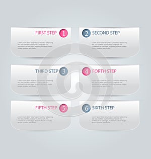 Business infographics tabs template for presentation, education, web design, banner, brochure, flyer.