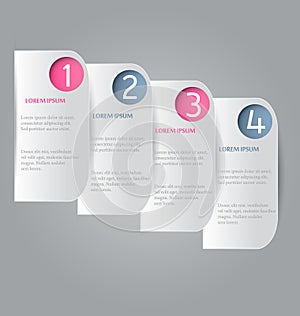 Business infographics tabs template for presentation, education, web design, banner, brochure, flyer.