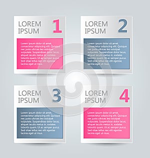 Business infographics tabs template for presentation, education, web design, banner, brochure, flyer.