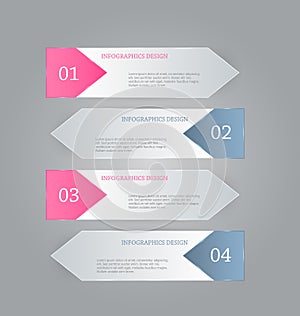 Business infographics tabs template for presentation, education, web design, banner, brochure, flyer.