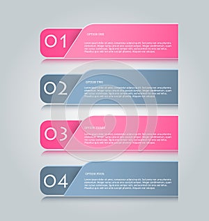 Business infographics tabs template for presentation, education, web design, banner, brochure, flyer.