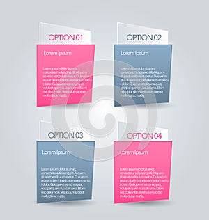 Business infographics tabs template for presentation, education, web design, banner, brochure, flyer.