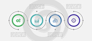 Business infographics template with 4 steps