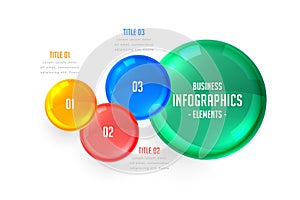 Business infographics three steps template