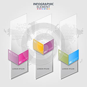 Business Infographics transparency design elements illustration