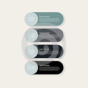 Business infographics vector template with steps. Minimal design illustration.