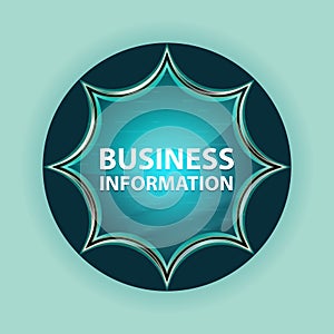 Business Information magical glassy sunburst blue button sky blue background