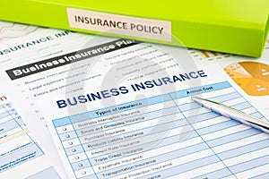 Business insurance planning for risk management