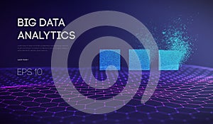 Big Data. Business inteligence technology background. Binary code algorithms deep learning virtual reality analysis