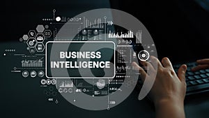 Business Intelligence Concept with Data Visualization and Analysis Tools for Modern Business Strategy Development