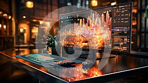 Business intelligence and data analysis concept