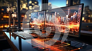 Business intelligence and data analysis concept