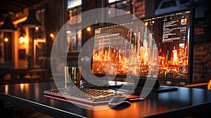 Business intelligence and data analysis concept