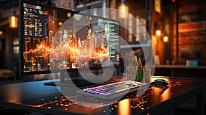 Business intelligence and data analysis concept