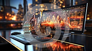 Business intelligence and data analysis concept