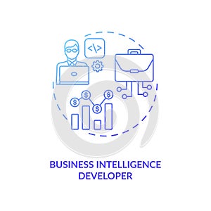 Business Intelligence Developer concept icon